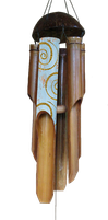 Bamboo windshime lightbluewash/gold spiral. Art.code:BW016-1-30 size 11x11x45cm-Price FOB 1,25 usd (Exwork 14.500 IDR). BW016-1-40 size 12x12x55cm-Price 1,80 usd (Exwork 19.500 IDR). BW016-1-50 size 15x15x65cm-Price 2,15 usd (Exwork 23.000 IDR). 