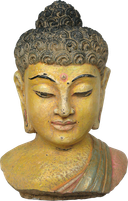 Head Buddha in cement. Size H29, L20, W17 cm. Price Exwork 66.000 IDR. Price FOB 5,35 usd excl packing. Order code CP010.