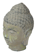 Buddha Head in cement. Size H22 cm. Price Exwork 50.400 IDR. Price FOB 3,85 usd excl packing. Order code CP031.