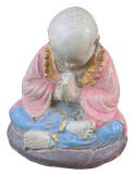 Praying Monk in cement, Size H10, L8, W7 cm. Price Exwork 26.000 IDR. Price FOB 1,90 usd excl packing, art. code: CP122.
