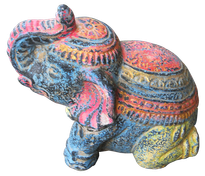 Elephant in cement. Size H20, L22, W13 cm. Price Exwork 48.000 IDR. Price FOB 3,85 usd excl packing. Art. code: CP068. Left side