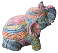 Elephant in cement. Size H20, L22, W13 cm. Price Exwork 48.000 IDR. Price FOB 3,85 usd excl packing. Art. code: CP068. Right side