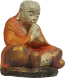Praying Monk in cement, Size H14, L12, W10 cm. Price Exwork 35.000 IDR. Price FOB 2,65 usd excl packing, art. Code: CP116.