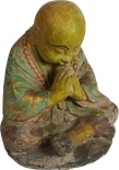 Praying Monk in cement. Size H20, L17, W14 cm. Price Exwork 50.400 IDR. Price FOB 3,90 usd excl packing. Order code CP119.