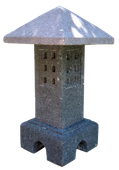 Garden Lantern Lavastone GL03. Size H56cm, L30cm, W30cm. 