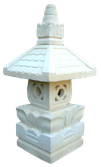 Garden Lantern Lavastone GL06. Size H78cm, L35cm, W35cm. 