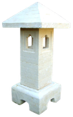 Garden Lantern Lavastone GL07. Size H75cm, L35cm, W35cm. 