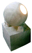 Garden Lantern Lavastone GL09. Size H70cm, L35cm, W35cm.