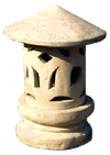 Garden Lantern Lavastone GL22. Size H50cm. 
