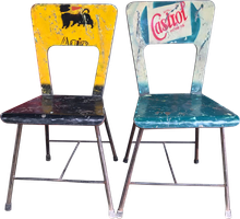 Recycle metal chair. Art. code ZRM034. Size H86, L50, W50 cm.