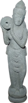 Standing Dewi with pot on shoulder green stone. Art. code HS036T. Size H150, L30, W35 cm. Price Exwork 65 usd. Price FOB 75,43 usd.