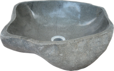 Washbasin riverstone. Size Medium aprox. 50x40x15 cm. Code WRM. Price FOB 28 usd.