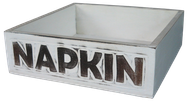 Wooden box (MDF)1626– size H5,5cm, L18,5cm, W18,5cm. Text on 2 sides. 