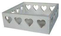 Wooden box (MDF) 1633– Size H6cm, L18,5cm, W18,5cm. Text on 2 sides. 