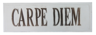 Wooden sign (MDF) “CARPE DIEM”1642. Comes with natural string for hanging. Size H10cm, L30cm, W1cm. 