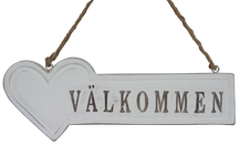 Wooden sign (MDF) “WELCOME” 1643—Size H10cm, L28cm, W1cm. 