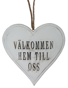 Wooden Heart (MDF) “WELCOME HOME TO US” 1646.- Size H20cm, L20cm, W1cm. 