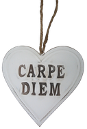 Wooden Heart (MDF) “CARPE DIEM” 1648—Size H16cm, L16cm, W1cm. 