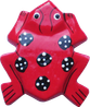 Art. code ZM012. Magnet animal wood frog red. Size L 7 cm H 6 cm. Price FOB 0,25 usd.