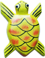 Art. code ZM009. Magnet animal wood turtle yellow. Size L 7 cm H 5 cm. Price FOB 0,28 usd.