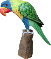 Painted wooden bird. Art. code PWB002. Size H 18cm. Price FOB
