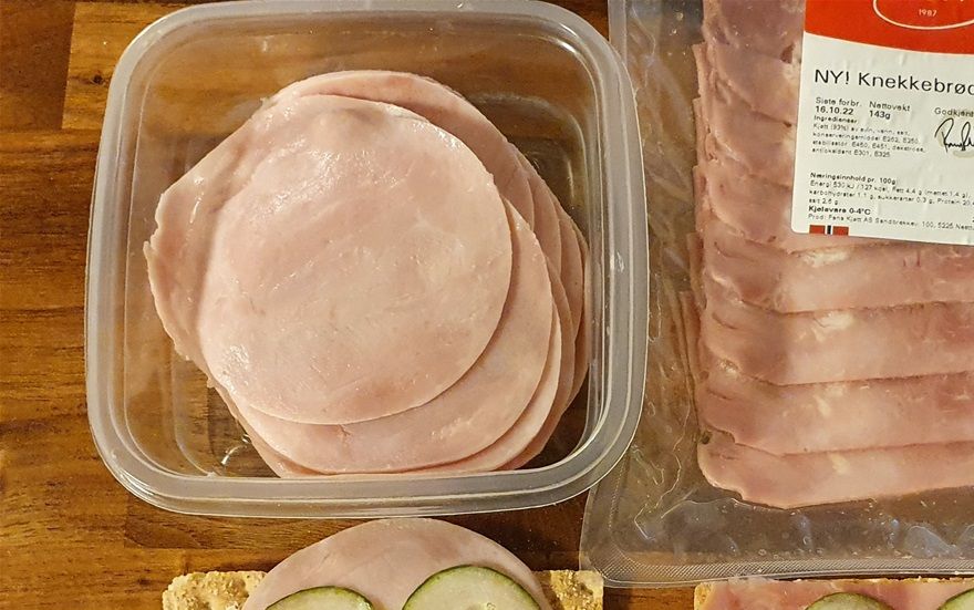 Dagens bilde 12.september: vanlig skinke vs knekkebrødskinke