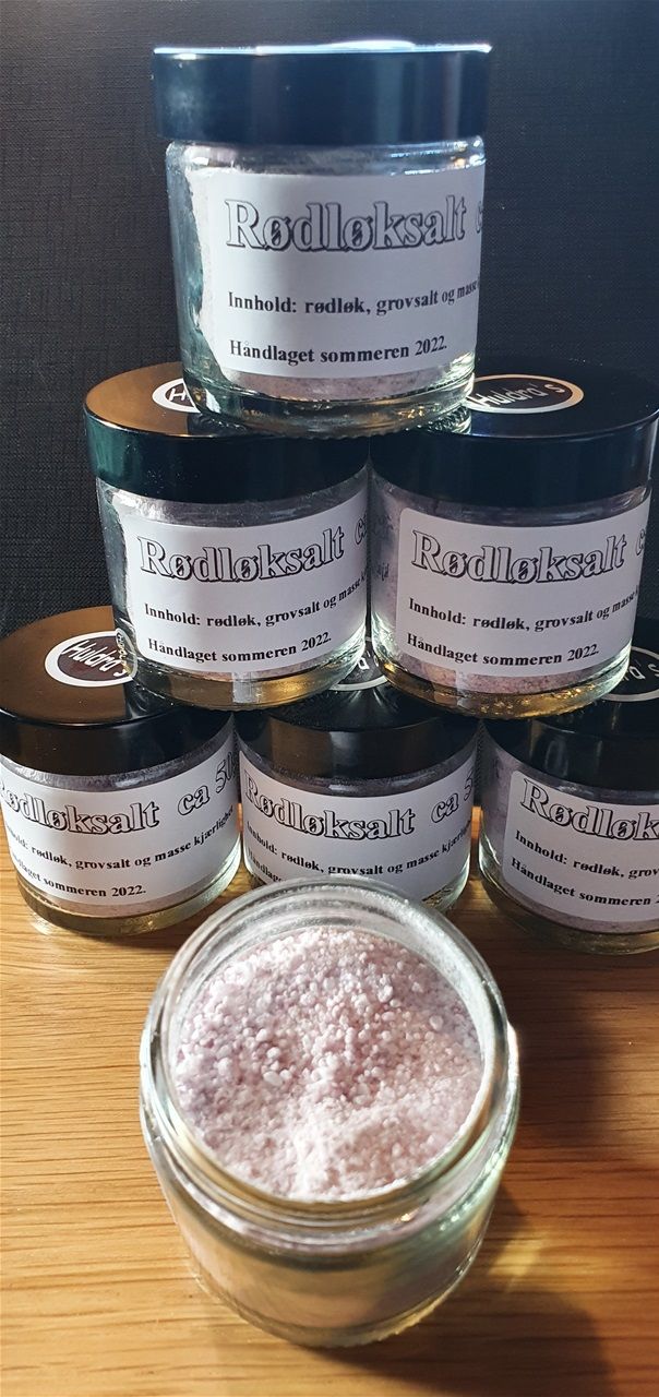 Rødløksalt ca 50g kr. 50,- pr.glass