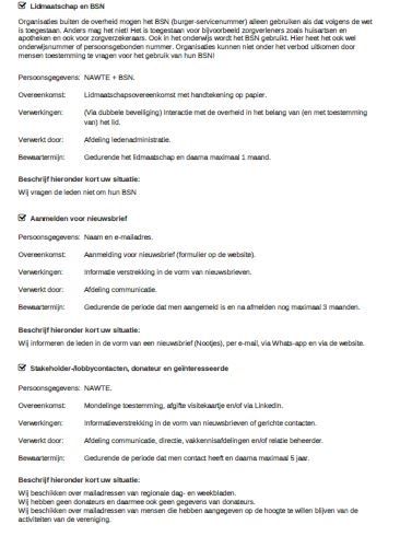 Inventarisatie doelbinding - 2