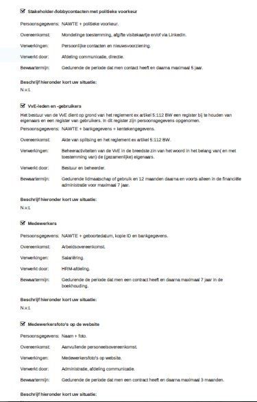 Inventarisatie doelbinding - 3