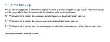 Data back-up