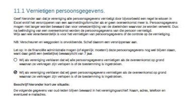 Vernietigen persoonsgegevens