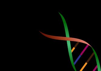 DNA vist som en dobbel spiraltråd