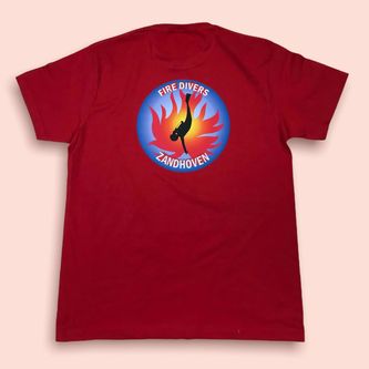 T-shirts met logo fire divers duikschool