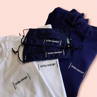 wiro design truien met logo geborduurd, polo's, Tshirten en mondmasker