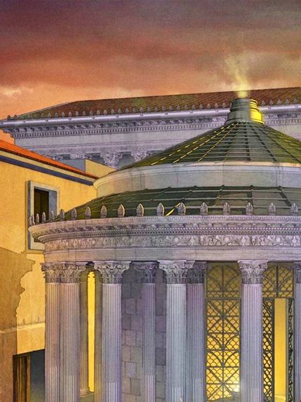 TEMPLE OF VESTA IN ROME - SACRED FIRE WORSHIP.