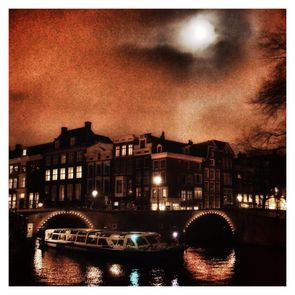 Amsterdam natt bøt kanaler elv Bok 2