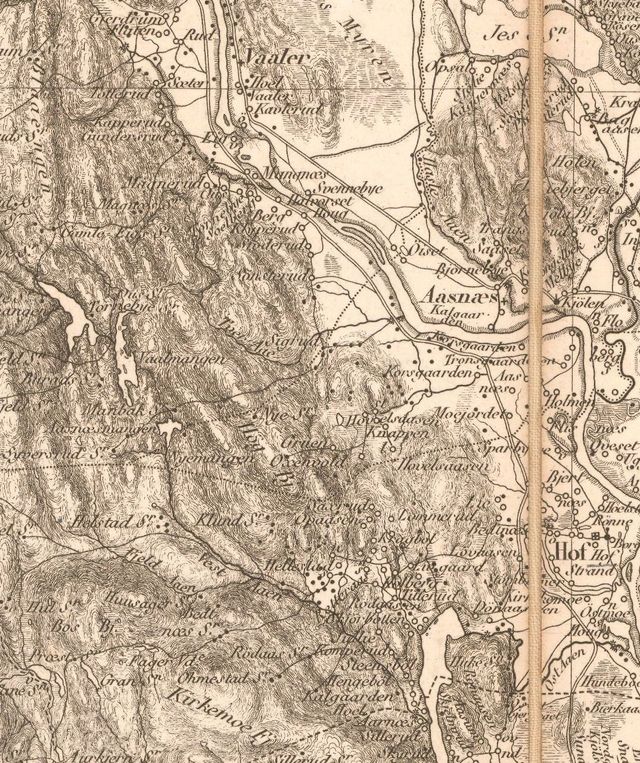 KART OVER BERGESIDEN 1829