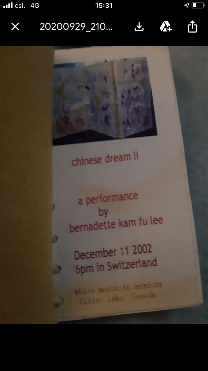 Screenshot of photo sent to me via email by Lois Conyers.
booklet/catalogue bound by a native artist was relocated by Lois Conyers after 18 years.
These works were donated to the Art Gallery of Algoma , Ontario in May 2003