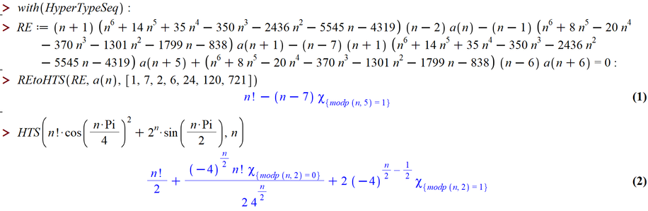 Hypergeometric-Type Sequences