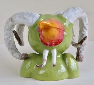 Groene kop Witte hoorns (3)