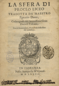 PROCLUS Diadochus.  La sfera di Proclo Liceo tradotta da maestro Egnat