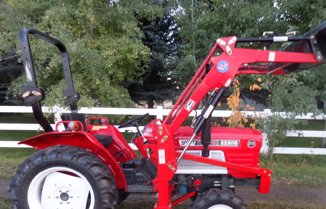 $13800.00 - YNM-2020-4x4 3 Cylinder Diesel 
this is 24 HP tractor with 20 PTO HP- smaller frame than the 2610 but good power to run a 5 FT mower or tiller- posthole auger - really big enough to do it all just not as fast as the bigger frame  tractors - does have the shuttle 3 FWD and a reverse with 5 gear ranges - and it does have Power steering 
handy as a swiss army knife can do it all---
-
This is a YNM tractor out of Japan that was put out of service as of environmental reasons there- has been restored to like new condition ( not just a paint job) they are selected with low hours and in good shape then remanufactured to a high standard - at Big Little Tractor we have been selling these for years -
this is a very good model with 24 engine Horsepower- power shuttle transmission -has power steering (a must with a loader) Category #1--3 point hitch - 540 PTO
the loader is a heavy duty  