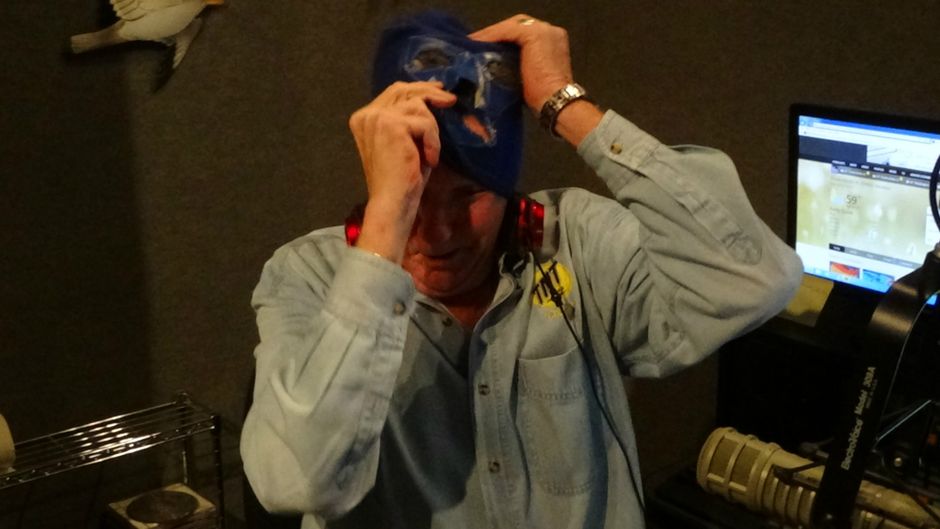 Chuck Britton accepting my challenge on live radio