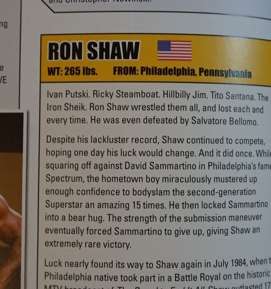 Being placed in the 2nd edition of the WWE History of the last 50 years of Pro Wrestling.  