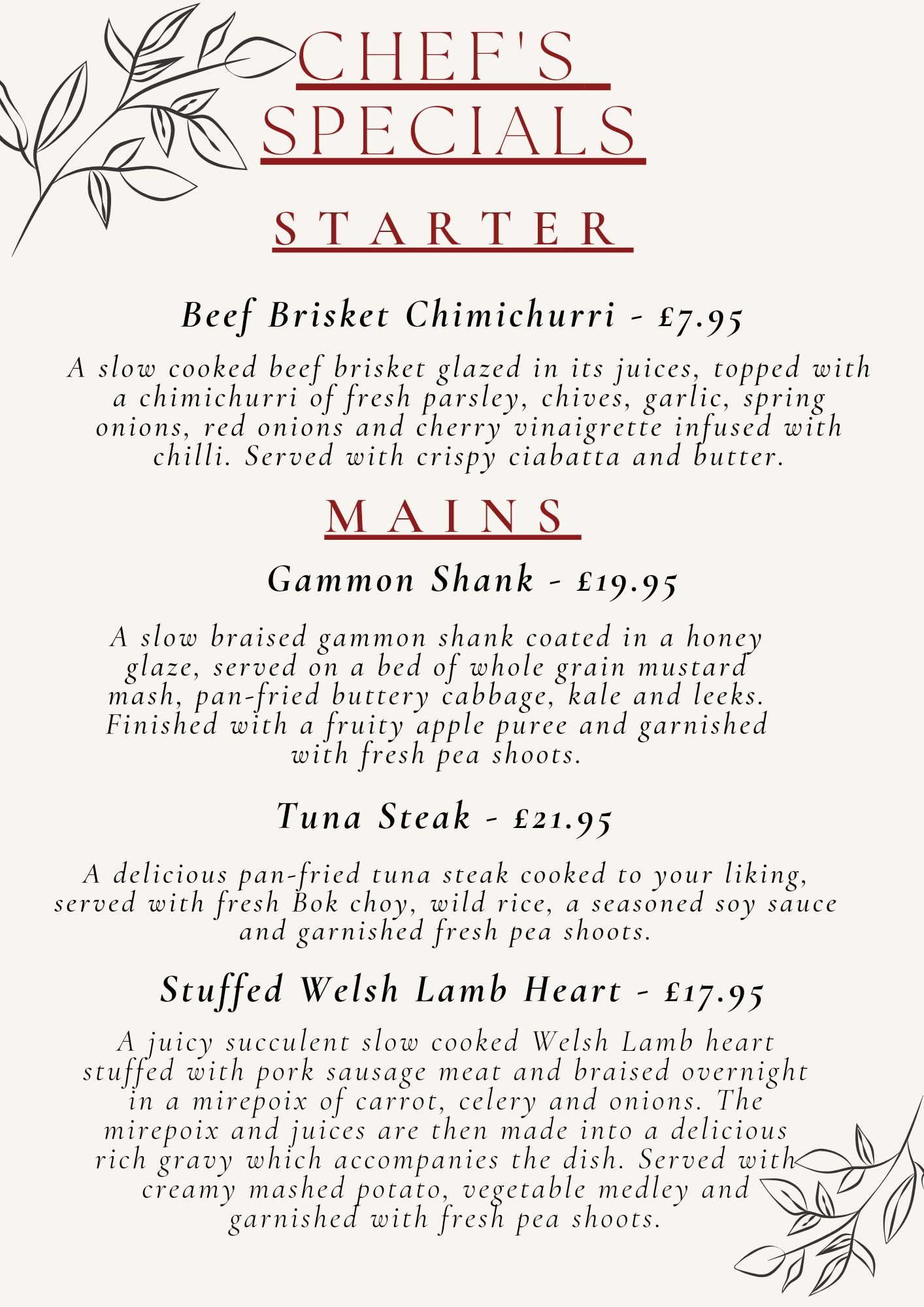 Menus | Click for Webpage Index ->