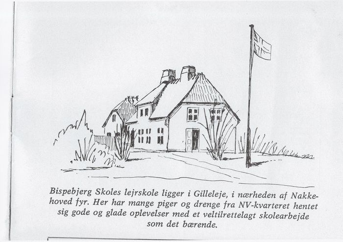 Nakkehoved Lejrskole - tegning fra primo/medio tresserne