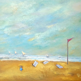 By the Sea ceramic coaster