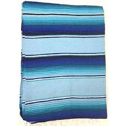 Two Color Sarape-Saltillo -Light Blue