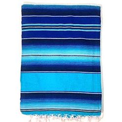 Two Color Sarape-Saltillo - Turquoise-Royal