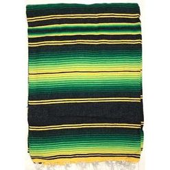  Two Color Sarape-Saltillo - Black-Green-Yellow